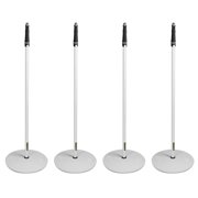 Gravity GMS23W Microphone Stand with Round Base in White 4-Pack