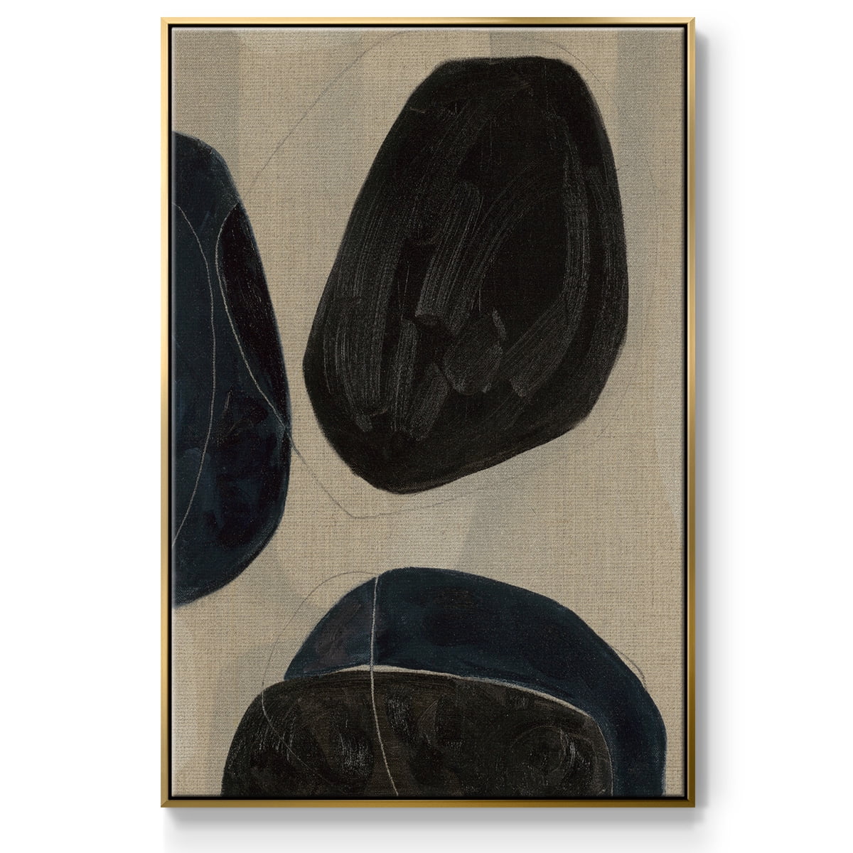 Gravity II Framed Premium Gallery Wrapped Canvas - Ready to Hang - 17 x 25 - Gold Floating Frame