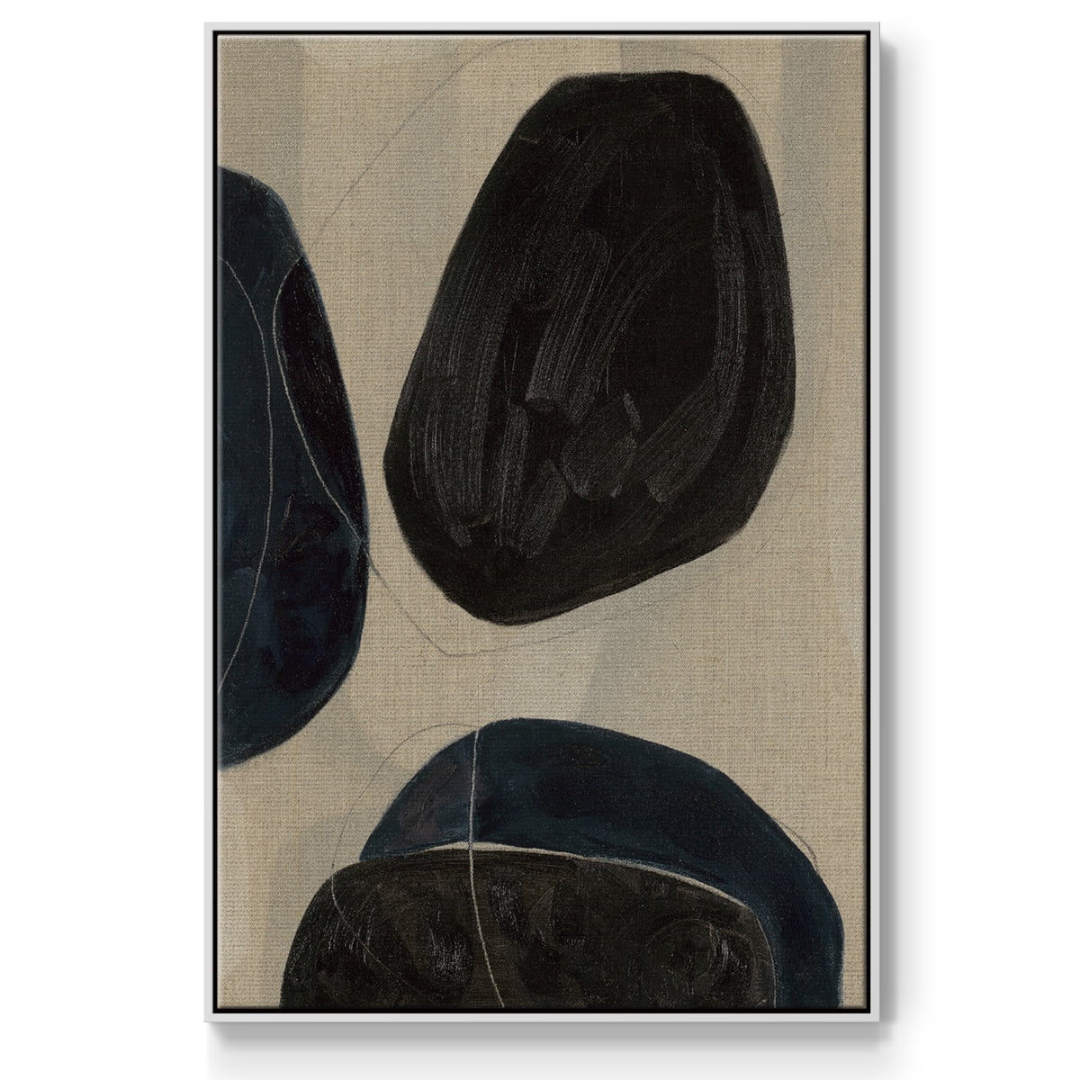 Gravity II Framed Premium Gallery Wrapped Canvas - Ready to Hang - 25 x 37 - White Floating Frame