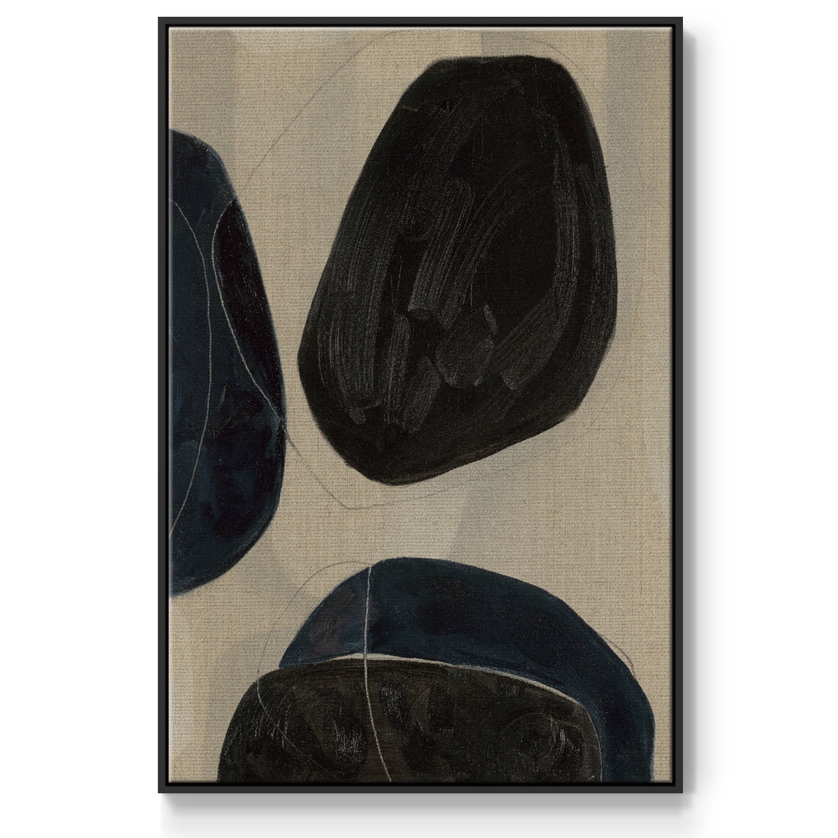 Gravity II Framed Premium Gallery Wrapped Canvas - Ready to Hang - 27 x 41 - Black Floating Frame