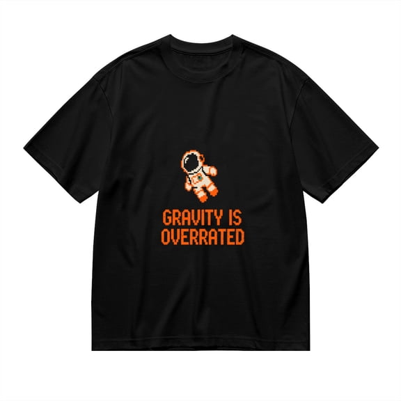 Gravity Is Overrated, Astronaut Print 1, T Shirt for Men, Vintage Graphic Tees Men, 23806952,3XL
