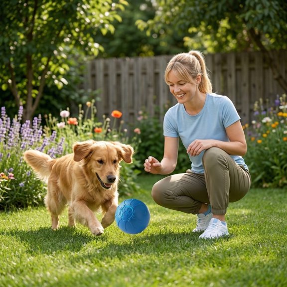 Gravity Jumping Ball Dog Toy - Durable Bite-Resistant Ball, Automatic Dog Teasing Tool for Self-Hi and Boredom Relief - Pet Toy for Dogs, Blue