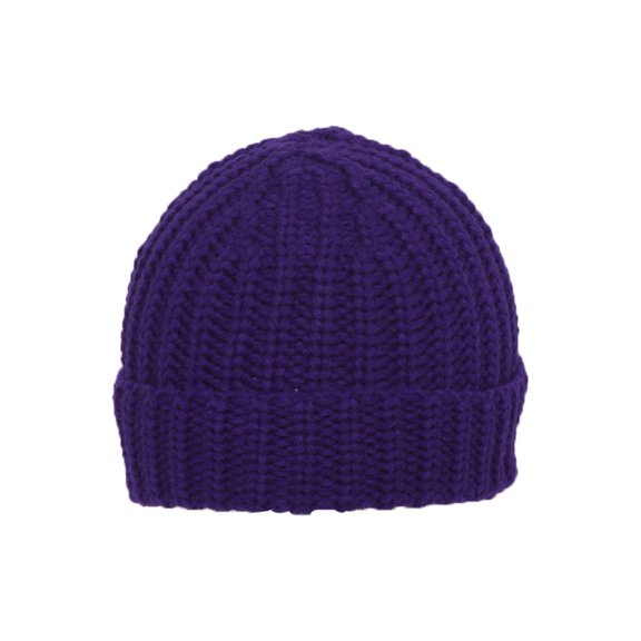 Gravity Knitted Cuff Beanie - Purple
