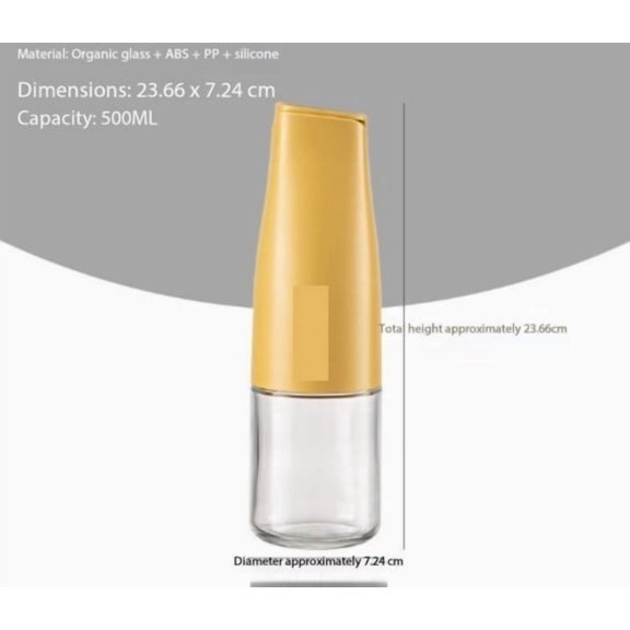 Gravity Oil Dispenser Auto Open Close Glass Bottle for Kitchen Condiments