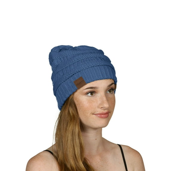 Gravity Outdoor Cable Knit Beanie, Denim