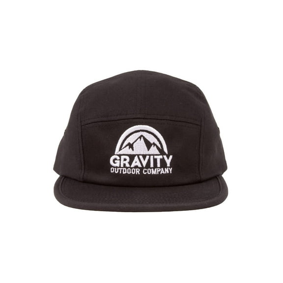 Gravity Outdoor Co. 5 Panel Hat - BW Logo