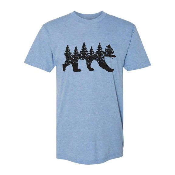 Gravity Outdoor Co. Forest Bear Silhouette Short-Sleeve T-Shirt - Athletic Blue L