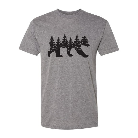 Gravity Outdoor Co. Forest Bear Silhouette Short-Sleeve T-Shirt - Athletic Grey L