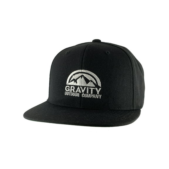 Gravity Outdoor Co. Logo Authentic Snapback Hat - Black