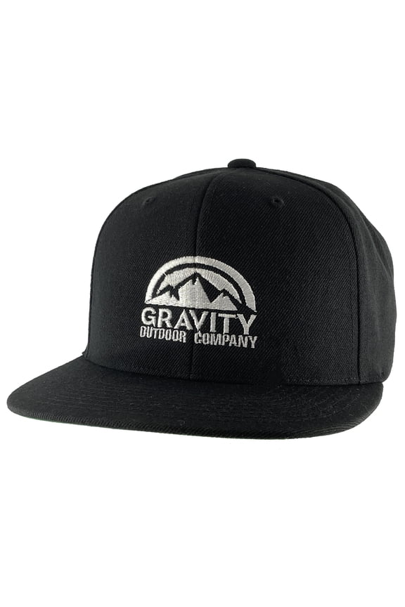 Logo Authentic Snapback Hat - Black