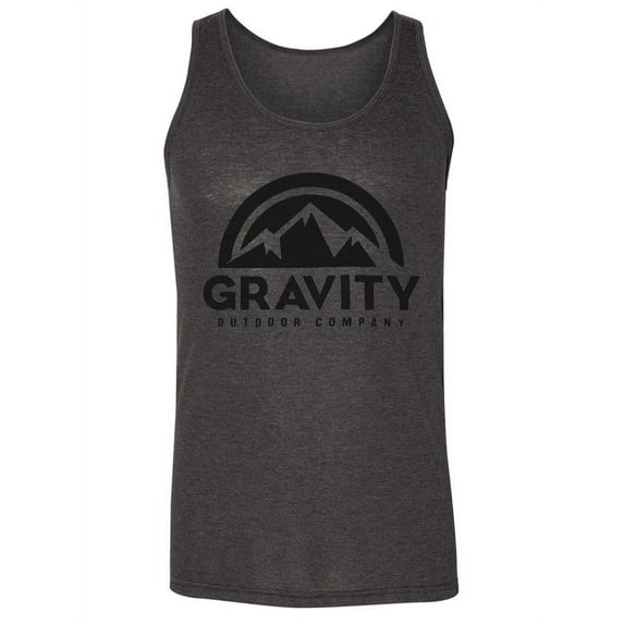 Gravity Outdoor Co. Logo Tri-Blend Tank Top - Black Logo - Black - Medium