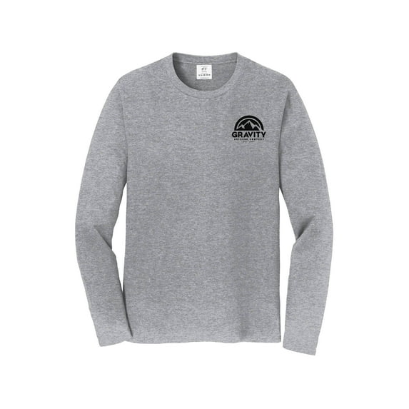 Gravity Outdoor Co. Long-Sleeve Shirt - Athletic Grey - Black Logo - L