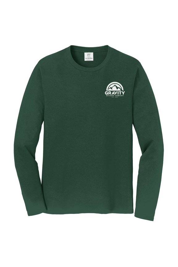 Long-Sleeve Shirt - Forest Green - White Logo - 3XL