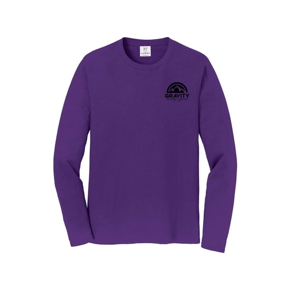 Gravity Outdoor Co. Long-Sleeve Shirt - Team Purple - Black Logo - L
