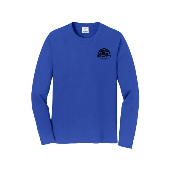 Gravity Outdoor Co. Long-Sleeve Shirt - True Royal - Black Logo - S
