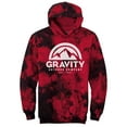 thumbnail image 1 of Gravity Outdoor Co. Mens Crystal Tie-Dye Pullover Hoodie Sweater, Black/Red 2X-Large, 1 of 2