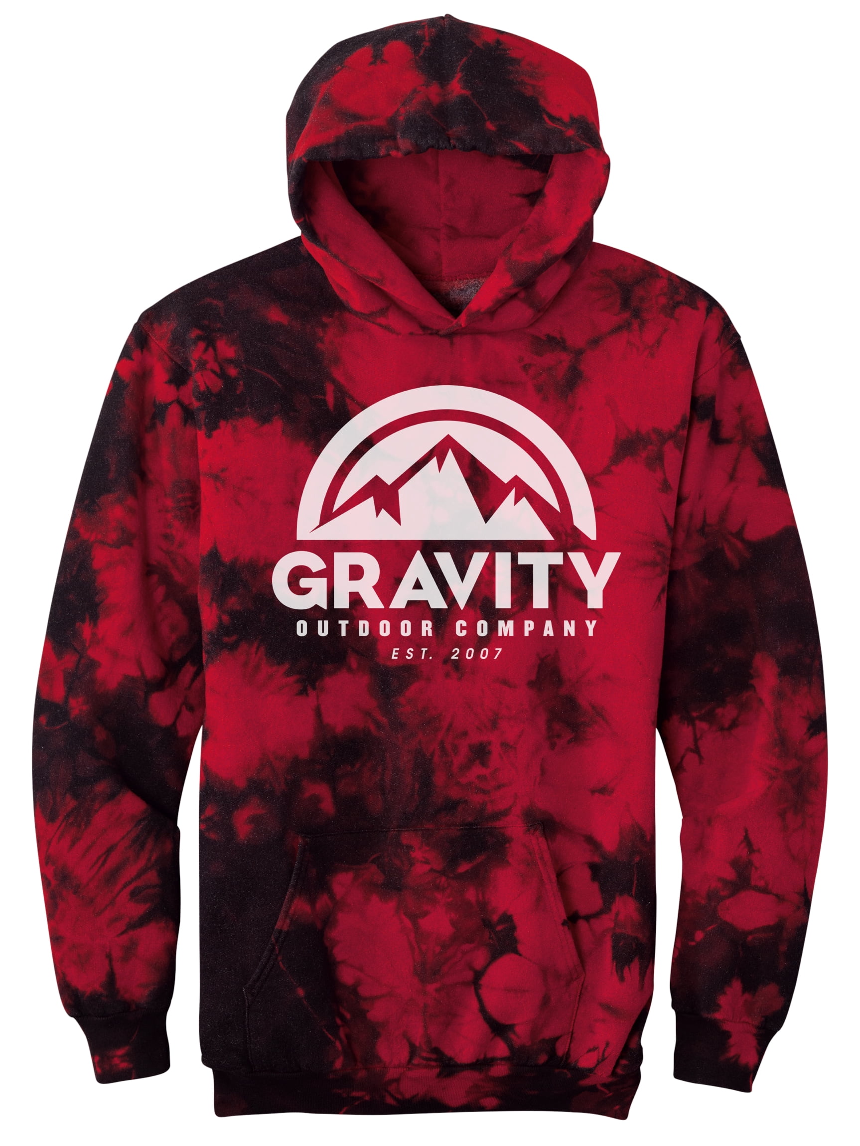 Gravity Outdoor Co. Men's Crystal Tie-Dye Pullover Hoodie - Unique Hand-Dyed Sweater - View #2