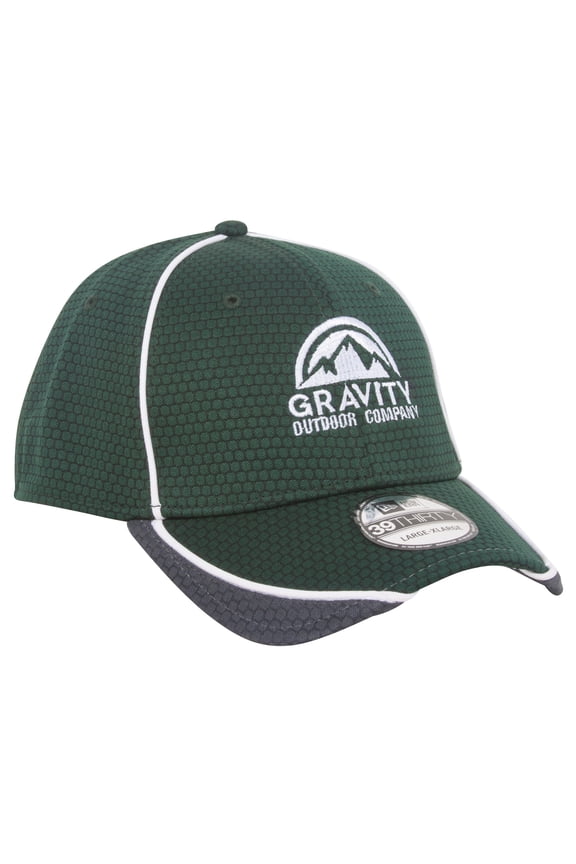 Mesh Pattern Stretch Fit Baseball Cap - Forest Green - ML