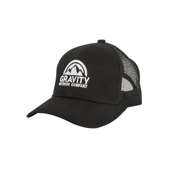 Gravity Outdoor Co. Ponytail Trucker Ponycaps Hat - Black