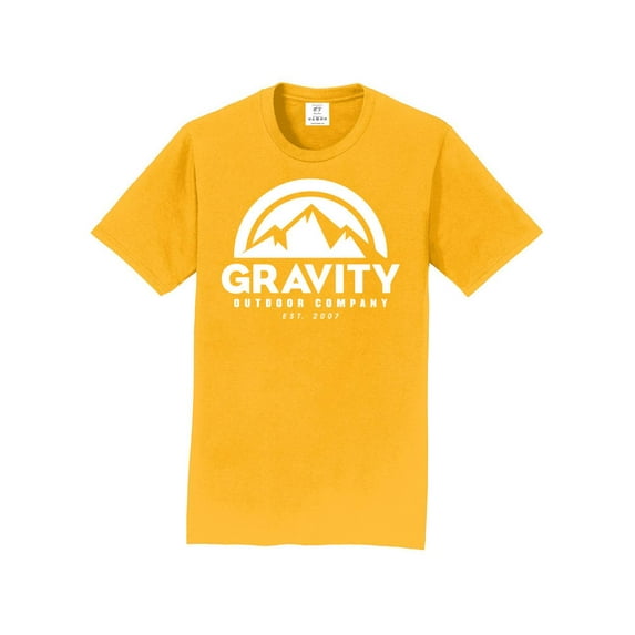 Gravity Outdoor Co. Short-Sleeve T-Shirt - Gold - White Logo - 3XL