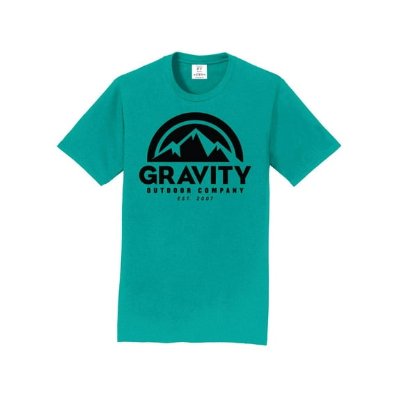 Gravity Outdoor Co. Short-Sleeve T-Shirt - Teal - Black Logo - Large