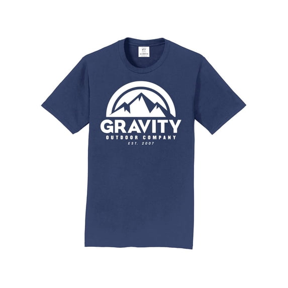 Gravity Outdoor Co. Short-Sleeve T-Shirt - Team Navy - White Logo - Small