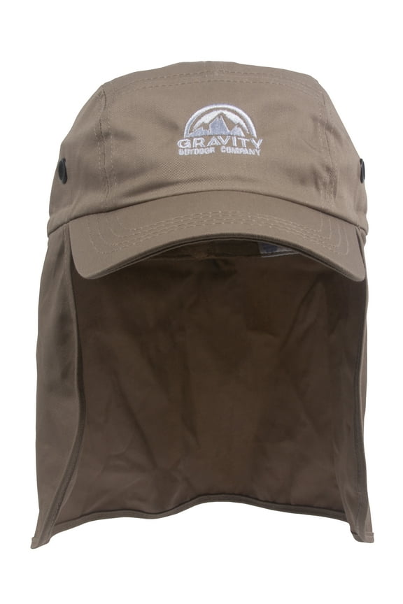 Sun Protection Flap Hat - Khaki