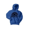 thumbnail image 1 of Gravity Outdoor Co. Youth Hoodie Sweatshirt - Black Logo - Royal - X-Small, 1 of 2