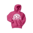 thumbnail image 1 of Gravity Outdoor Co. Youth Hoodie Sweatshirt - White Logo - Sangria - X-Small, 1 of 2