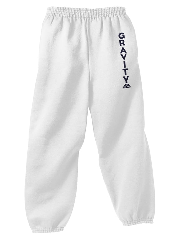 Gravity Outdoor Company Youth Fleece Sweatpants - White - Medium