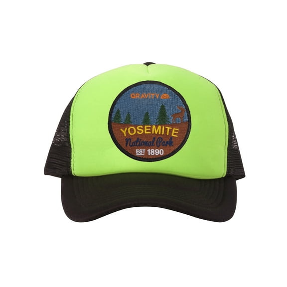Gravity Outdoor Yosemite National Park Foam Trucker Hat - Neon Green