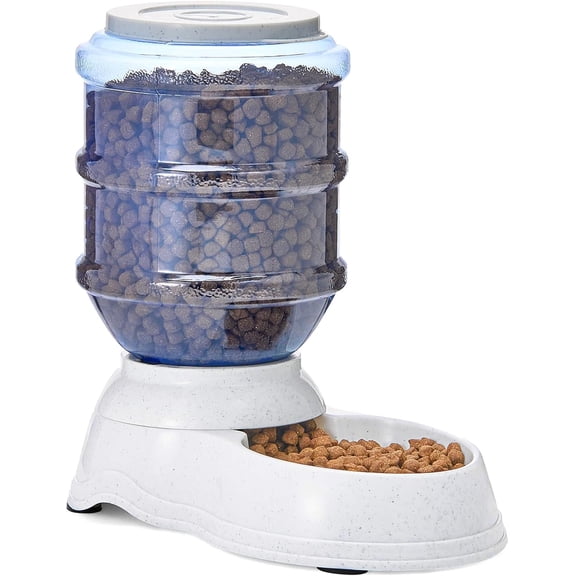 Gravity Pet Food Feeder for Dogs and Cats, 6-Pound Capacity, Small, Gray, Easy to Clean