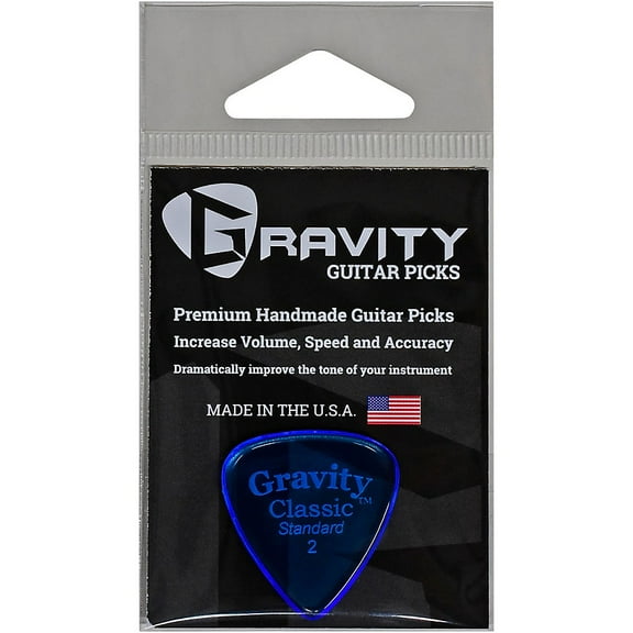 Gravity Picks Classic Guitar Pick - 2.0mm Blue - Polished