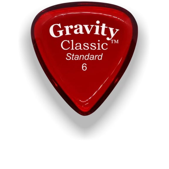 Gravity Picks Classic Standard | 6.0mm | Polished Red