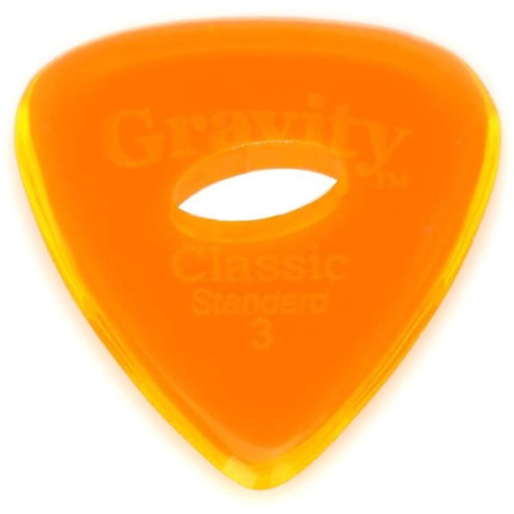 Gravity Picks Classic - Standard Size, 3 Millimeter, W Elipse-Hole Grip