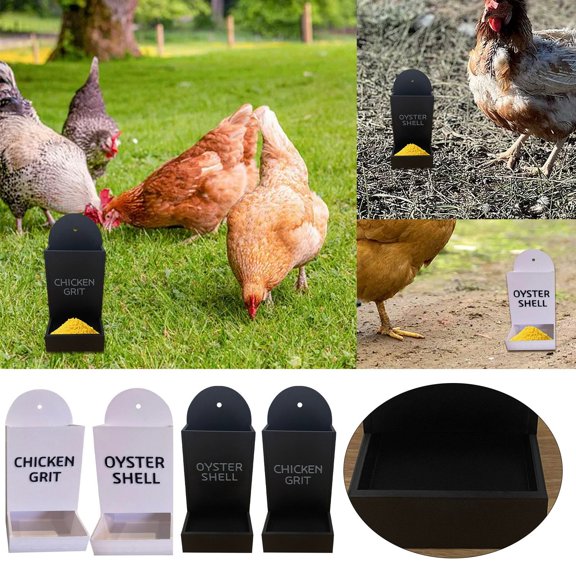 Gravity Poultry Feeder 3D Printed Auto Food Dispenser Hanging Fixed Chicken Feeding Container for Backyard Farm Poultry A
