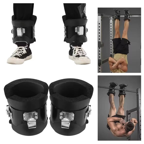 Gravity Relief Inversion Boots – Spine Decompression & Core Training Foot Harness, for Ab Crunch, Abdominal Sit Up, Hooks Bar Therapy, Core Gym Fitness Exerciser