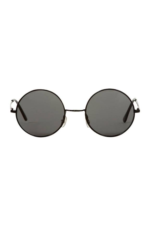 Circular Frame Bridge Sunglass, Black Tint