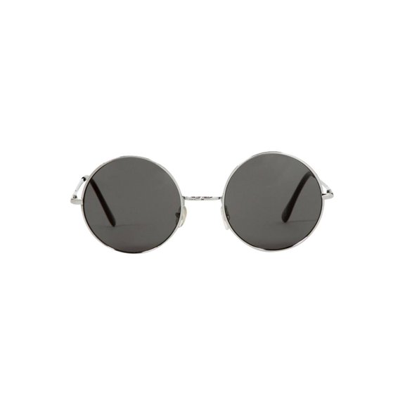 Gravity Shades Circular Frame Bridge Sunglass, Silver Tint