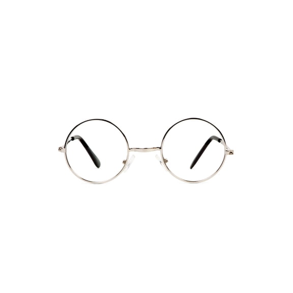 Gravity Shades Circular Frame Style Circular Silver Frame Clear Lens