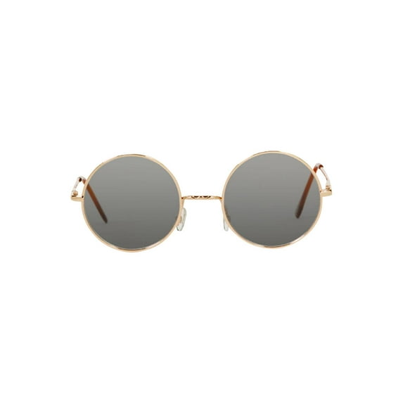 Gravity Shades Circular Frame Sunglass, Gold Mirror Lens