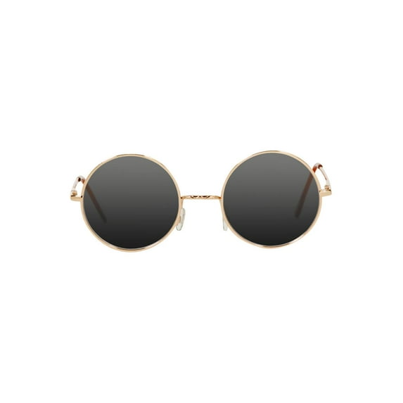 Gravity Shades Circular Frame Sunglass, Gold Tint