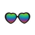 thumbnail image 1 of Gravity Shades Heart Shaped Rainbow Lens Sunglasses - Black, 1 of 2