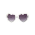 thumbnail image 1 of Gravity Shades Heart Shaped Sunglasses, White, 1 of 3