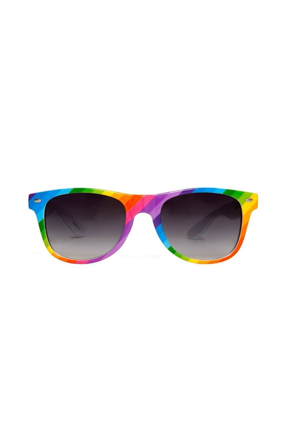 Rainbow Color Rectangle Frame Sunglass