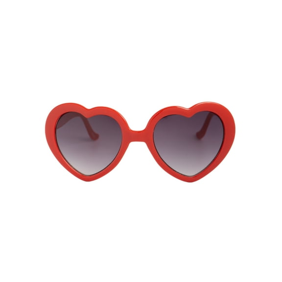 Gravity Shades Red Heart Shaped Sunglasses, Red