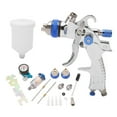 Gravity Spray Gun Kit with Paint Jug Air Inlet Connector Pressure Gauge