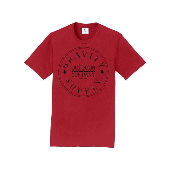 Gravity Supply Outdoor Short-Sleeve T-Shirt - Black Logo - CardInal - L