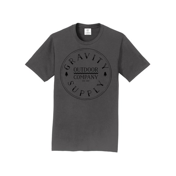 Gravity Supply Outdoor Short-Sleeve T-Shirt - Black Logo - Charcoal - L