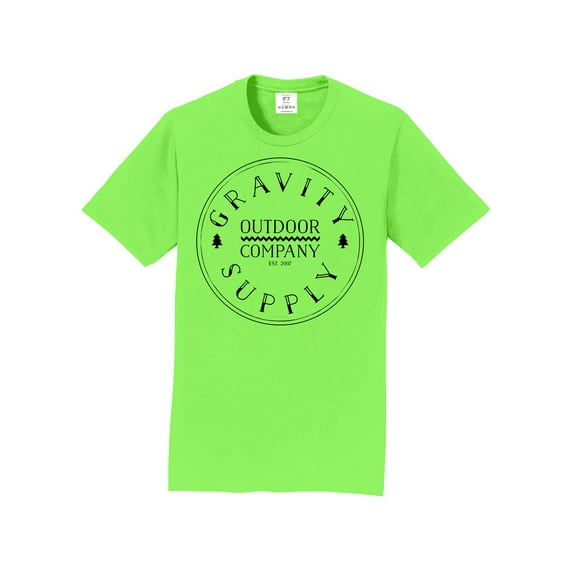 Gravity Supply Outdoor Short-Sleeve T-Shirt - Black Logo - Flash Green - 2XL
